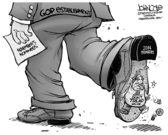 TEA PARTY CRUSHED BW by John Cole