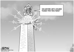WASHINGTON MONUMENT GREAT GLASS ELEVATOR  by R.J. Matson