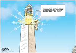 WASHINGTON MONUMENT GREAT GLASS ELEVATOR by R.J. Matson