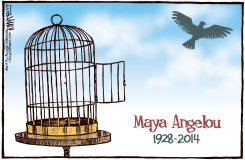 MAYA ANGELOU  by Rick McKee