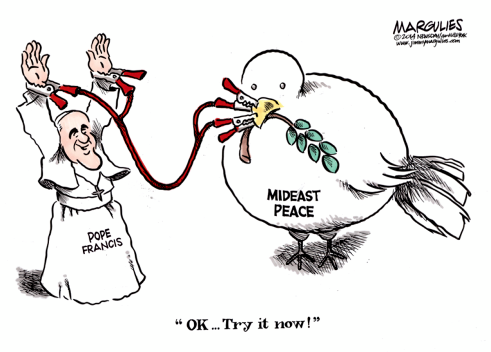 Pope and Mideast peace color