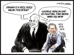 DICK CHENEY PUT THE W IN WEAKNESS FOR WAR  by J.D. Crowe