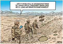 OBAMA EXTENDS PROMISE TO BRING TROOPS HOME FROM AFGHANISTAN by R.J. Matson