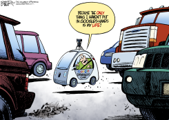 GOOGLE CAR  by Nate Beeler