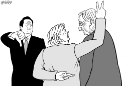 CAMERON, MERKEL, JUNCKER by Rainer Hachfeld