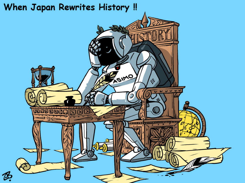 when japan rewrites history