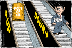 OIL UP BUSH DOWN by Monte Wolverton