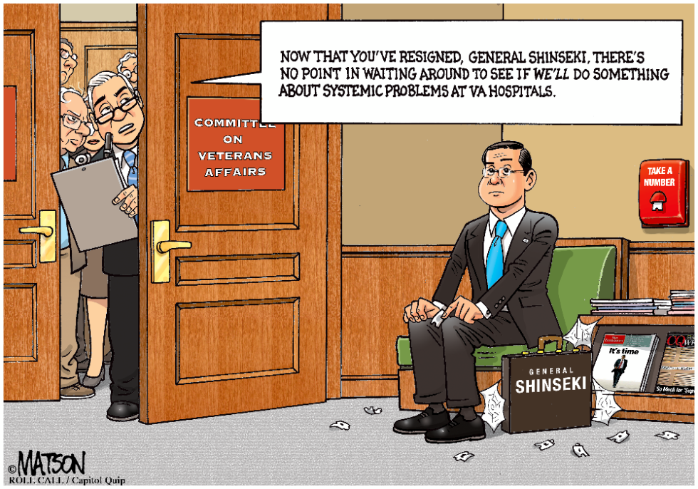 General Shinseki Sits in Veterans Affairs Committee Waiting Room-COLOR