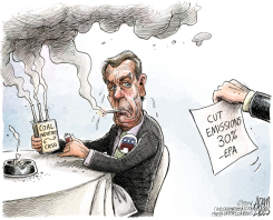 CUTTING EMISSIONS  by Adam Zyglis