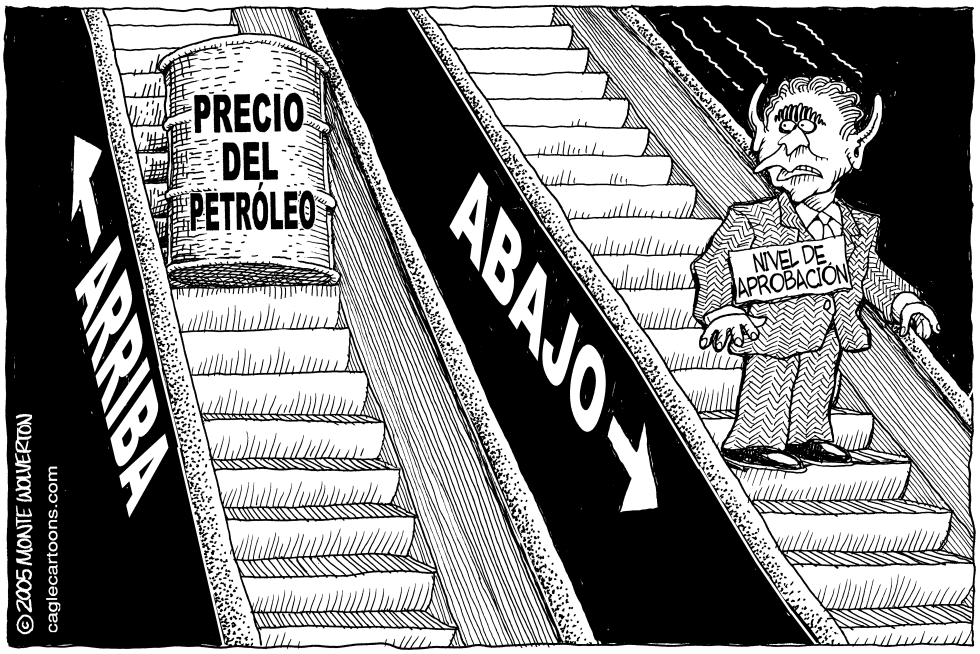 Petroleo arriba Bush abajo