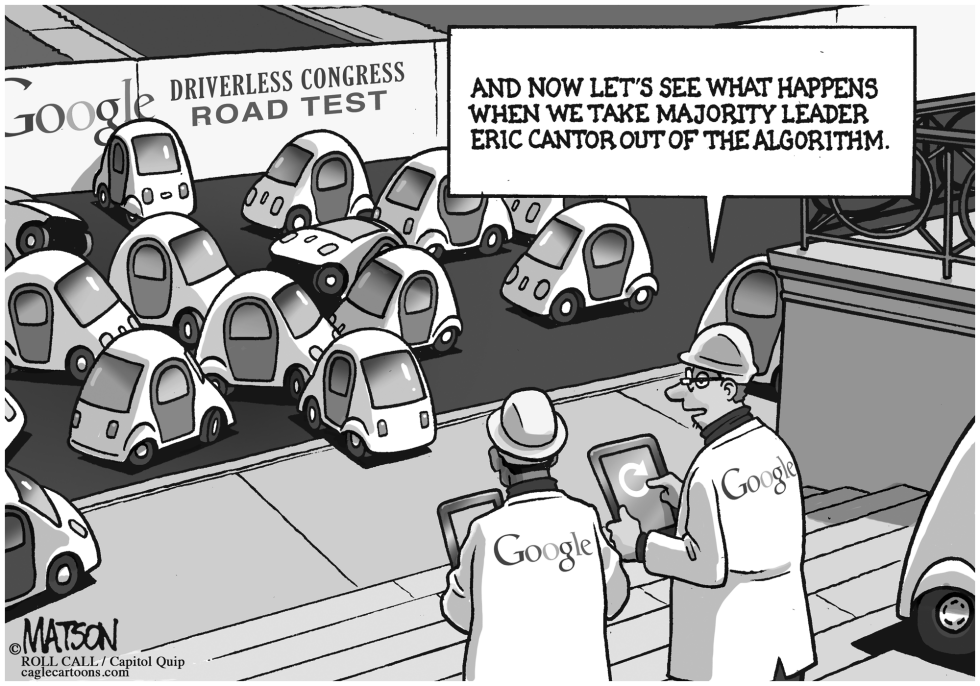  GOOGLE TESTS DRIVERLESS CONGRESS WITHOUT ERIC CANTOR by RJ Matson