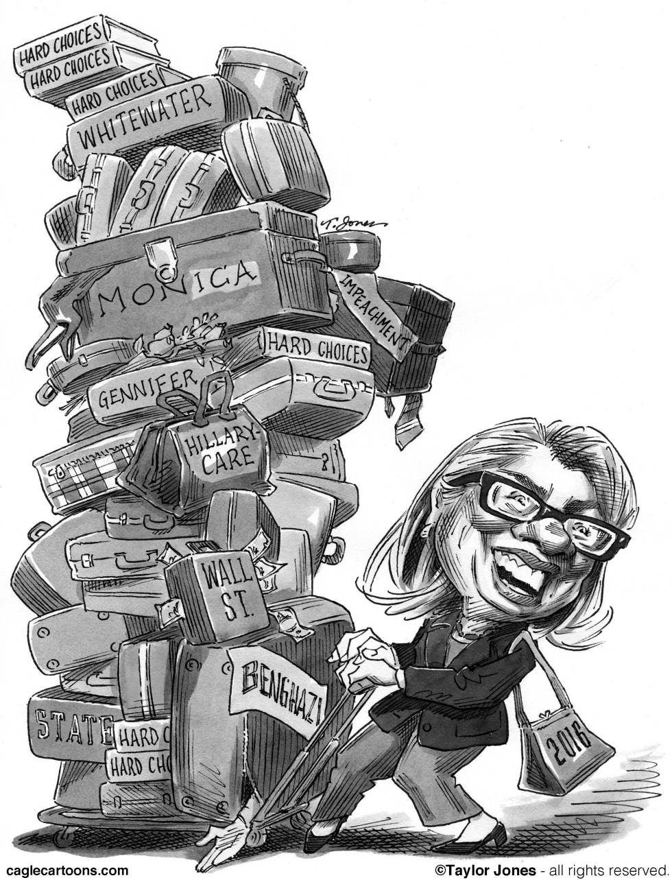 Hillary not packing lightly