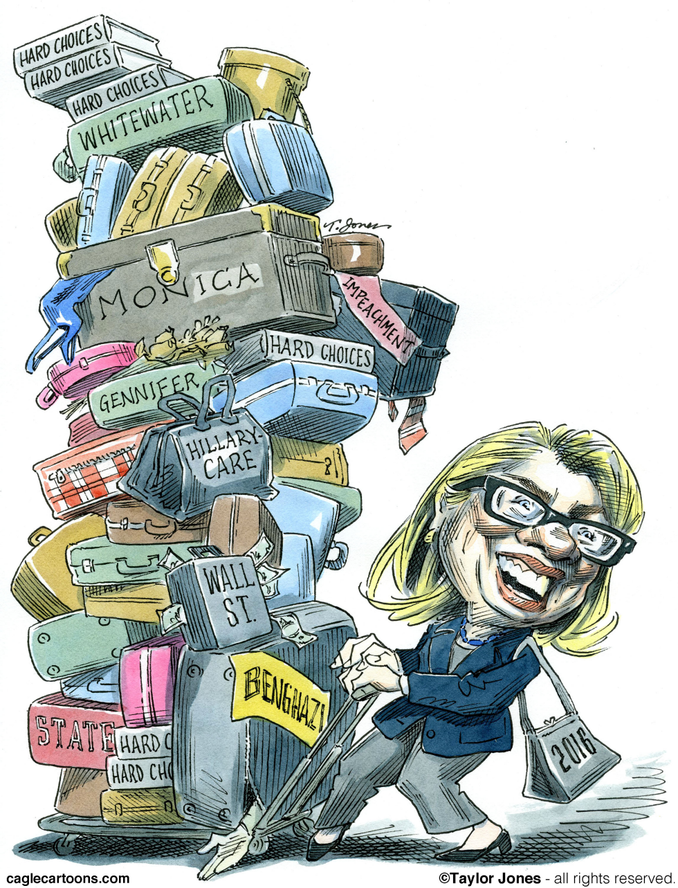  HILLARY NOT PACKING LIGHTLY  by Taylor Jones