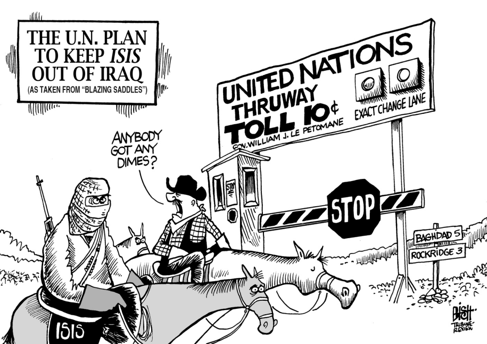 UNITED NATIONS AND ISIS, B/W