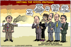 BUSH DEFIES KYOTO PROTOCOL   by Monte Wolverton