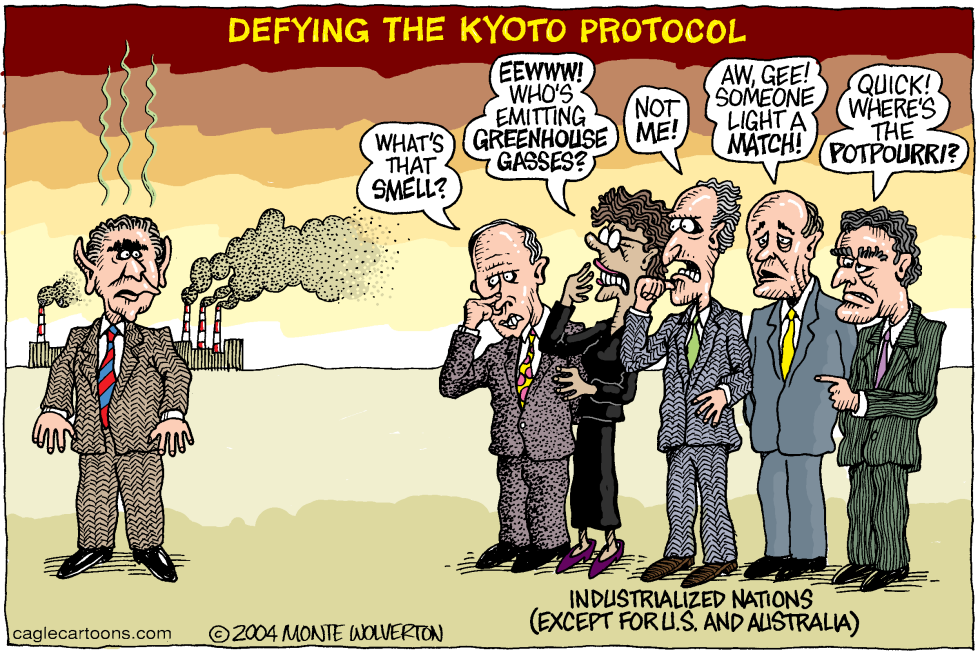 Bush defies Kyoto Protocol -- color