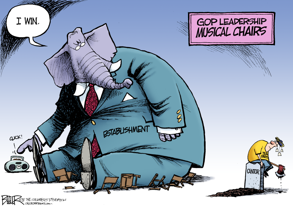  GOP MUSICAL CHAIRS by Nate Beeler