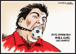 LUIS SUAREZ BALL GAG by J.D. Crowe