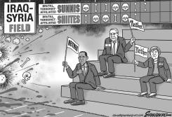IRAQ-SYRIA SCOREBOARD BW by Steve Greenberg