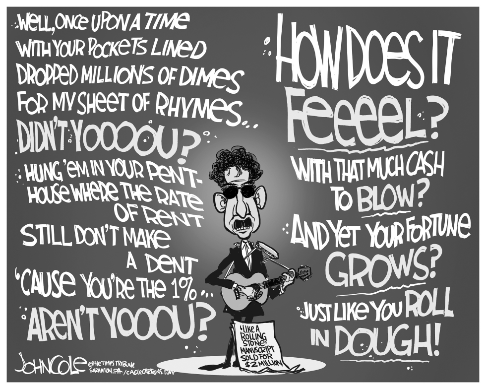 Dylan lyrics sold BW