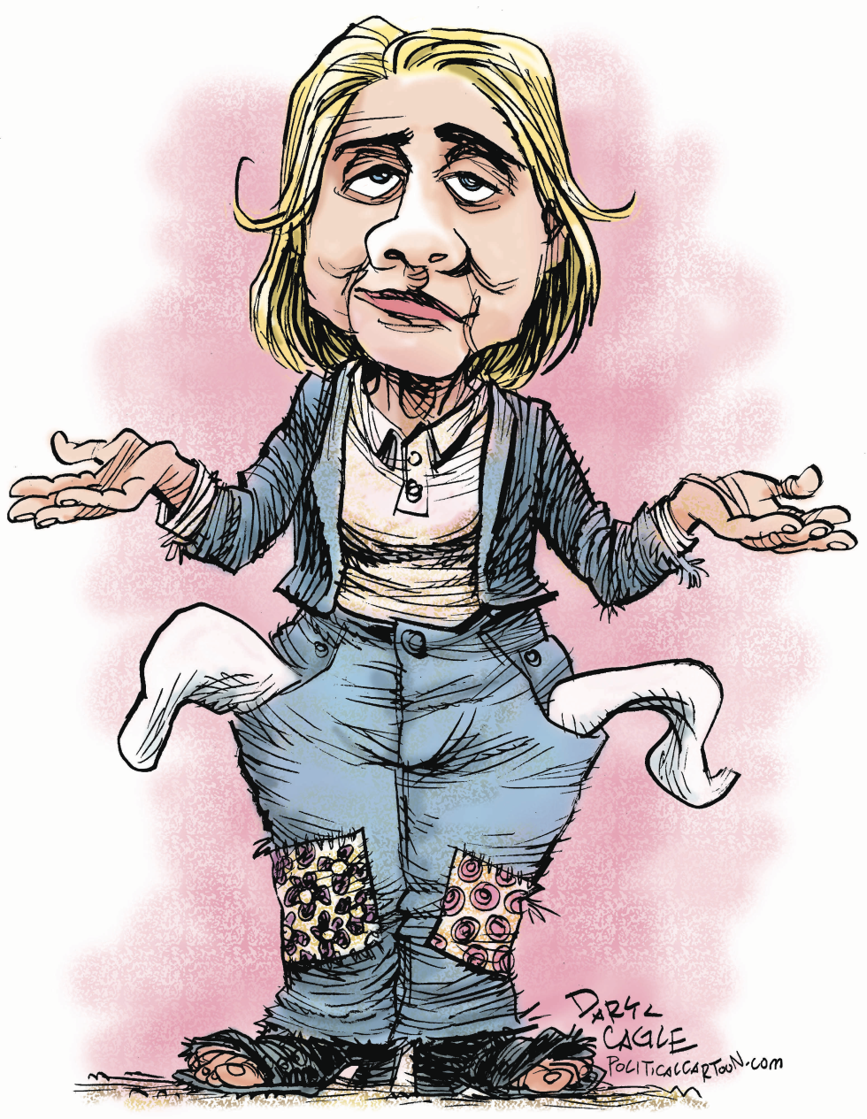  RETRATO DE HILLARY POBRE  by Daryl Cagle