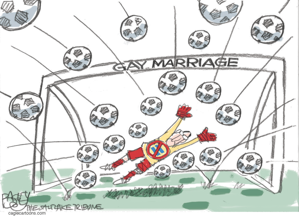  GAY MARRIAGE GOALIE by Pat Bagley