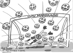 GAY MARRIAGE GOALIE by Pat Bagley