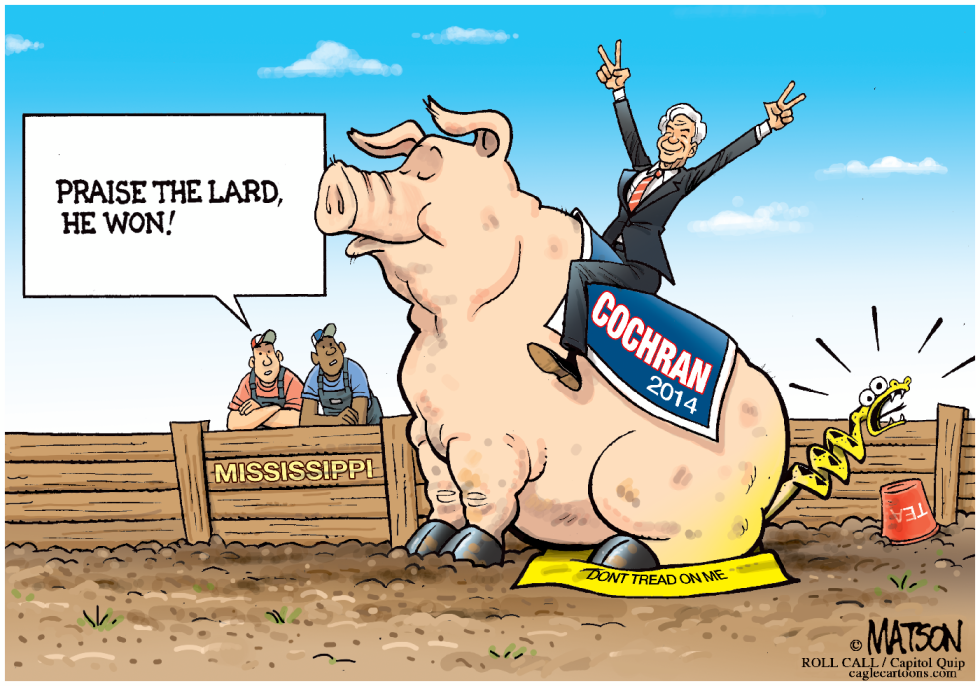 Thad Cochran Beats The Tea Party-COLOR