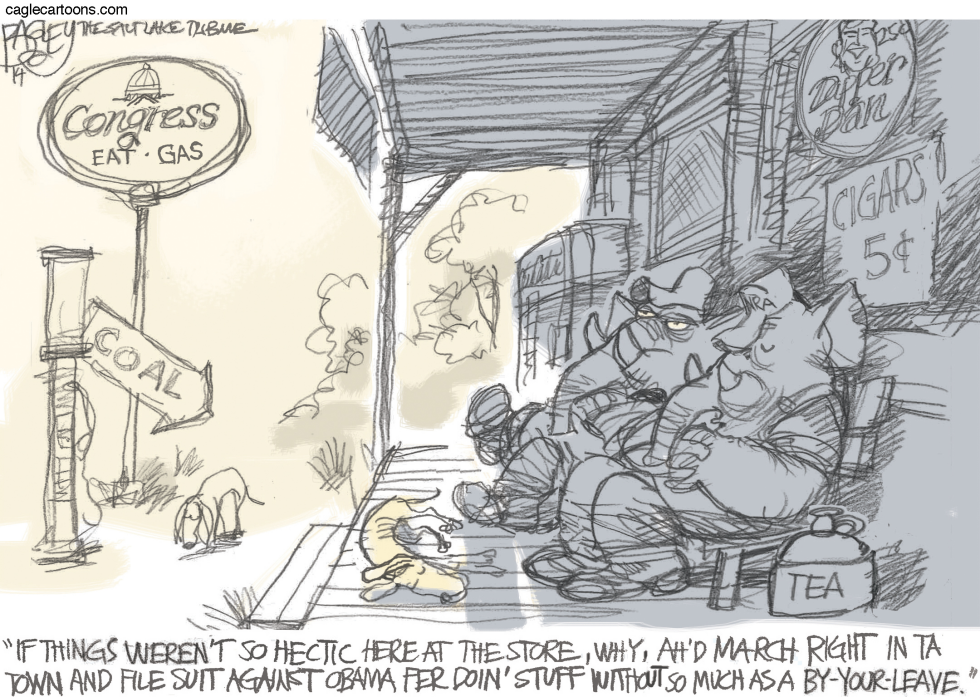  CONGRESS VS EMPEROR OBAMA by Pat Bagley