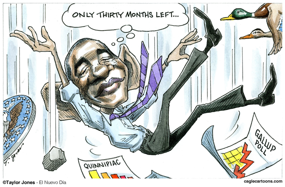 Obama freefall - COLOR