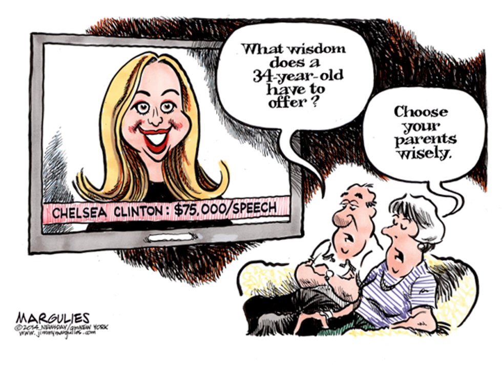 Chelsea Clinton speaking fee color