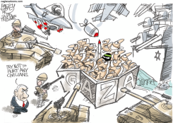 GAZA FISH IN A BARREL by Pat Bagley