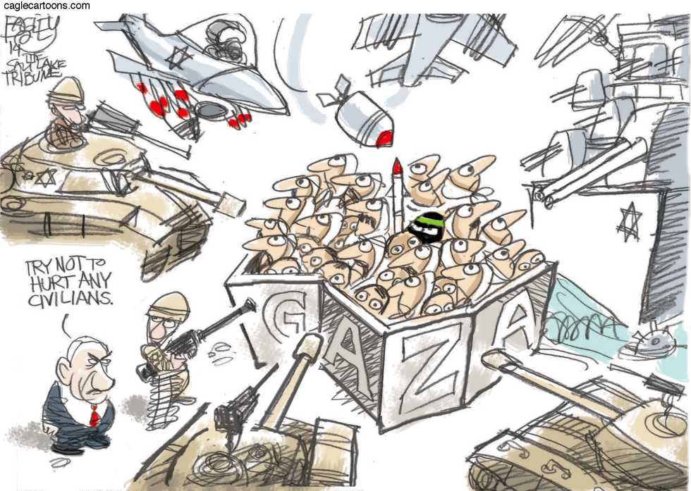  GAZA FISH IN A BARREL  by Pat Bagley