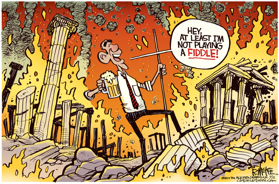 Obama Fiddles COLOR