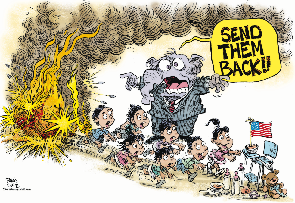  SEND BACK THOSE IMMIGRANT KIDS by Daryl Cagle