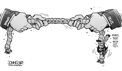 LOCAL NC BUDGET TUG-OF-WAR BW by John Cole