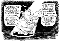 PRAY FOR THE IMMIGRANT CHILDREN by Daryl Cagle