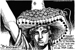 STATUE OF HYPOCRISY by Milt Priggee