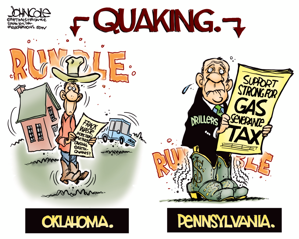 LOCAL PA -- gas-related quakes COLOR