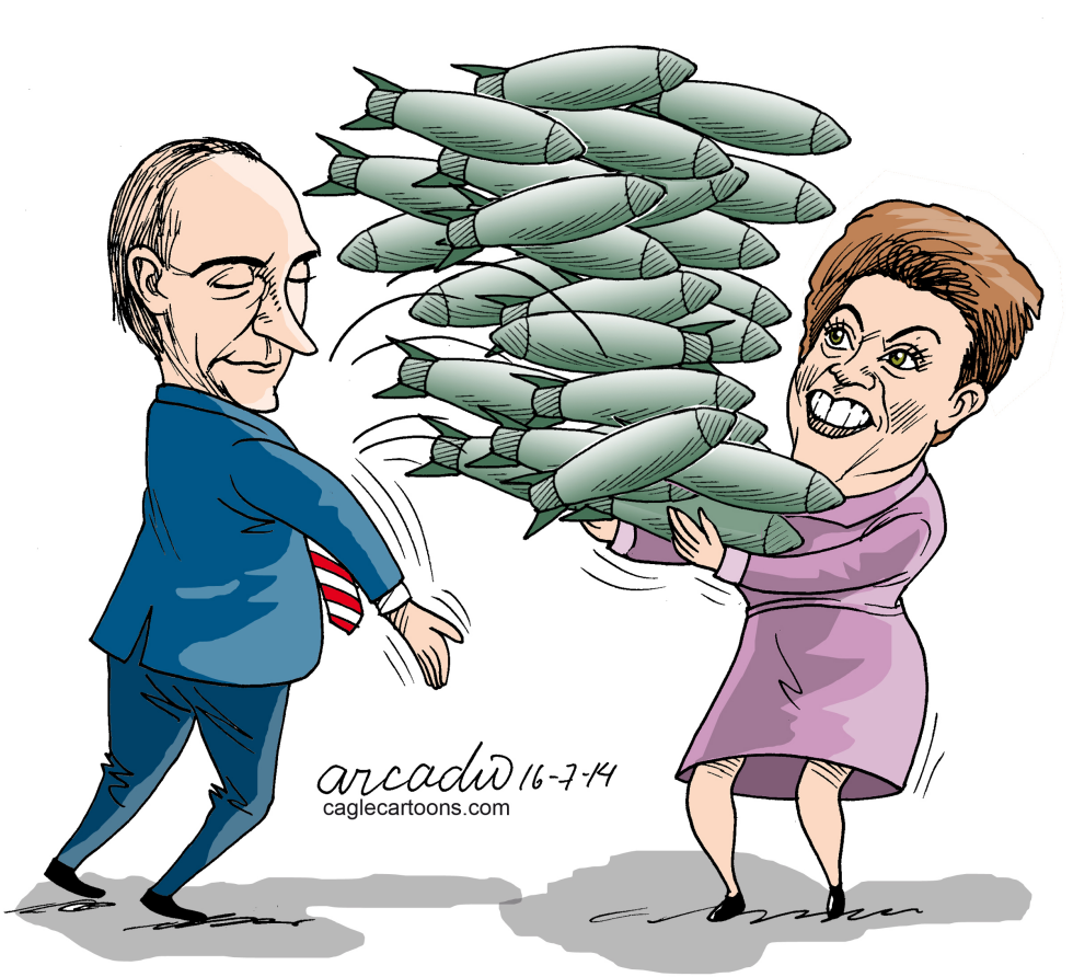 Putin dando armas a Dilma