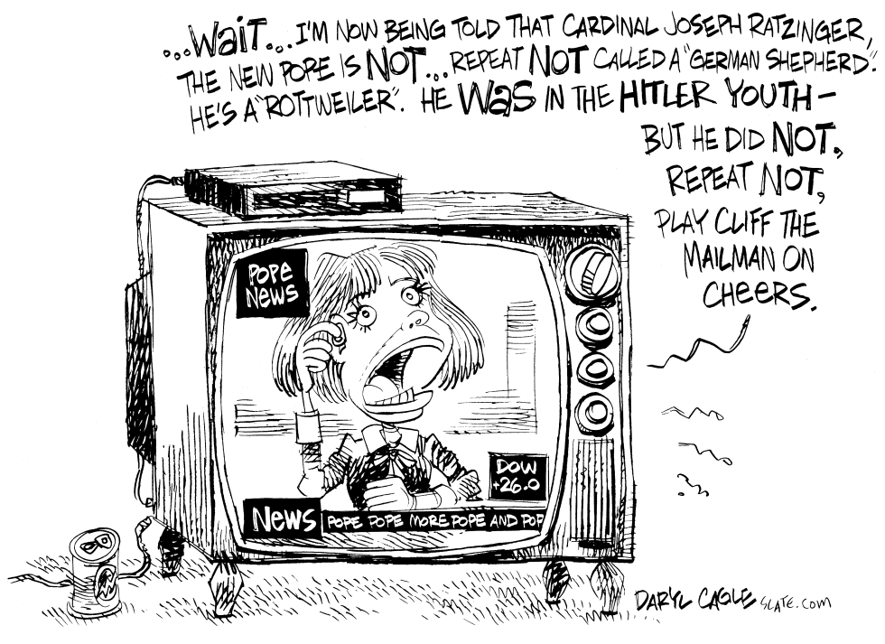  POPE TV by Daryl Cagle