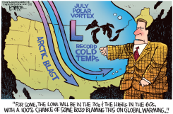 JULY POLAR VORTEX  by Rick McKee
