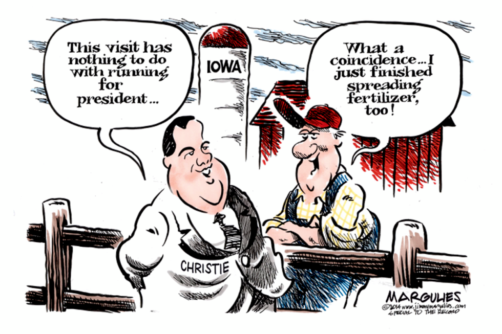 Christie visits Iowa color