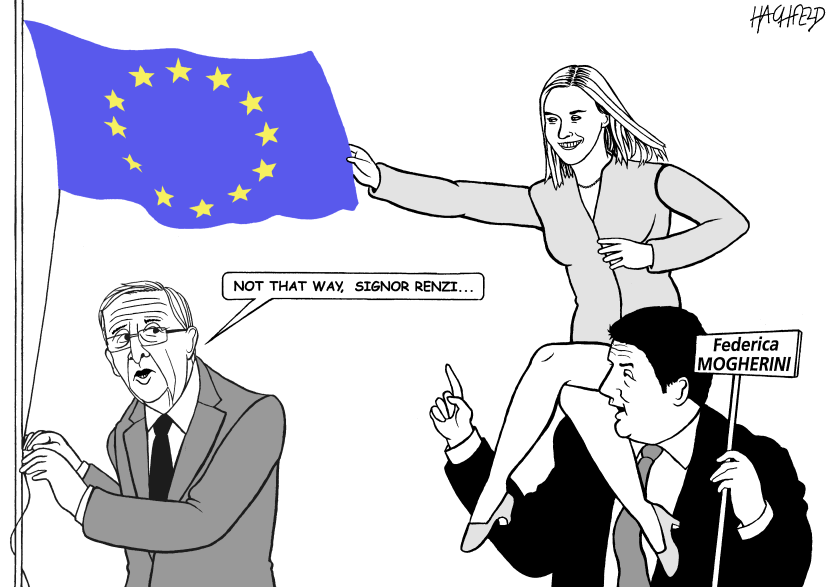 Juncker, Renzi, Mogherini