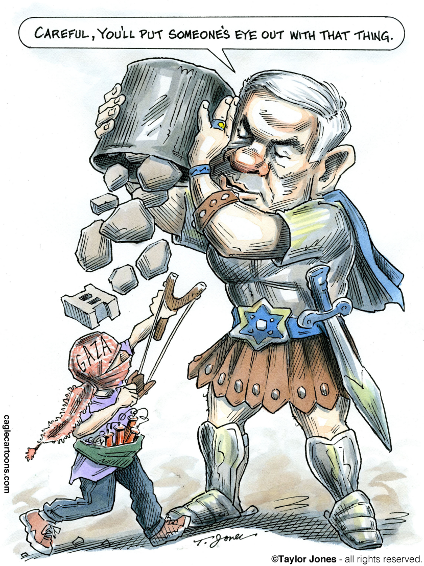 Bibi versus Gaza - COLOR