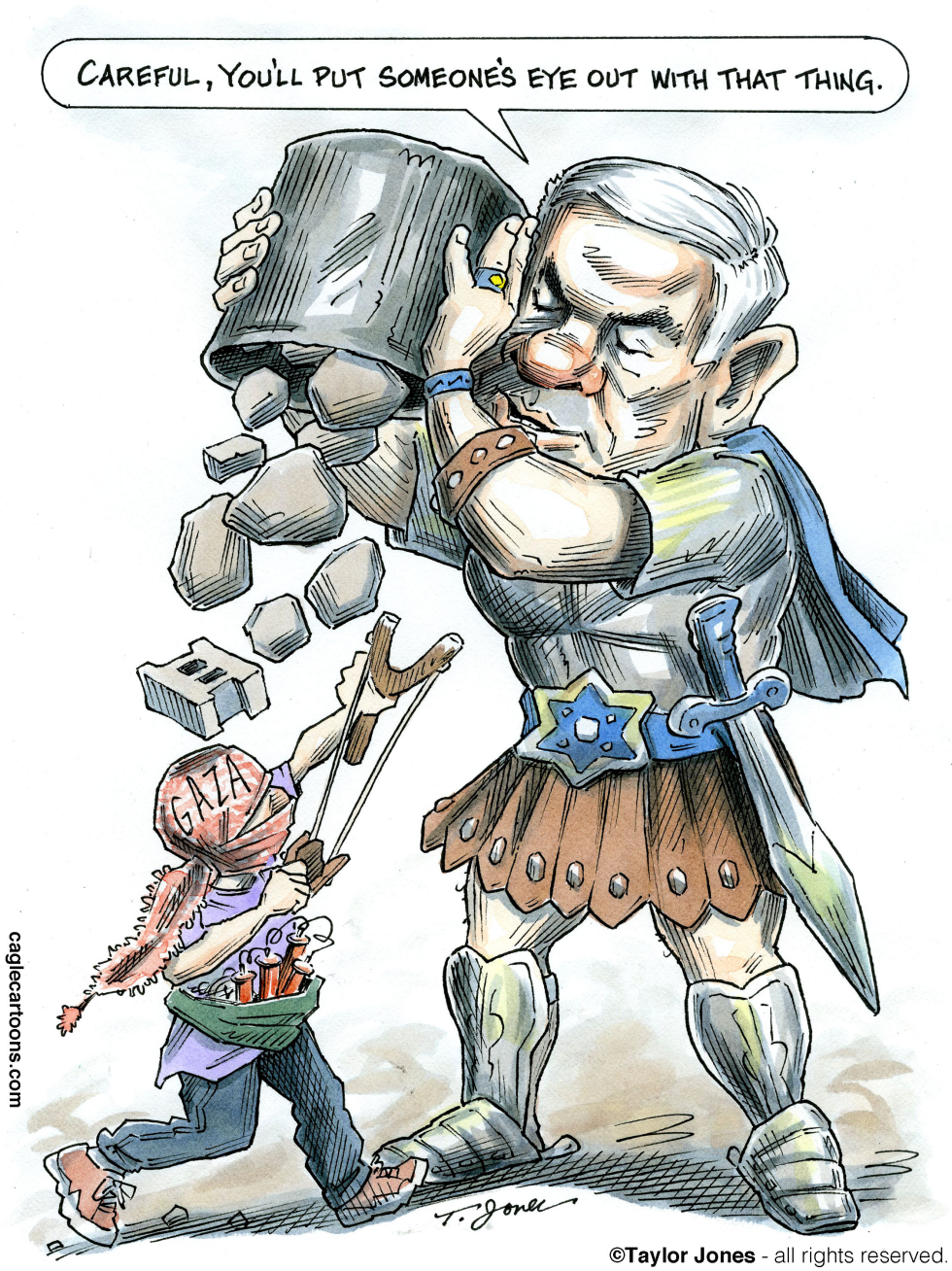 Bibi versus Gaza - COLOR