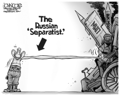 PUTIN THE SEPARATIST BW by John Cole