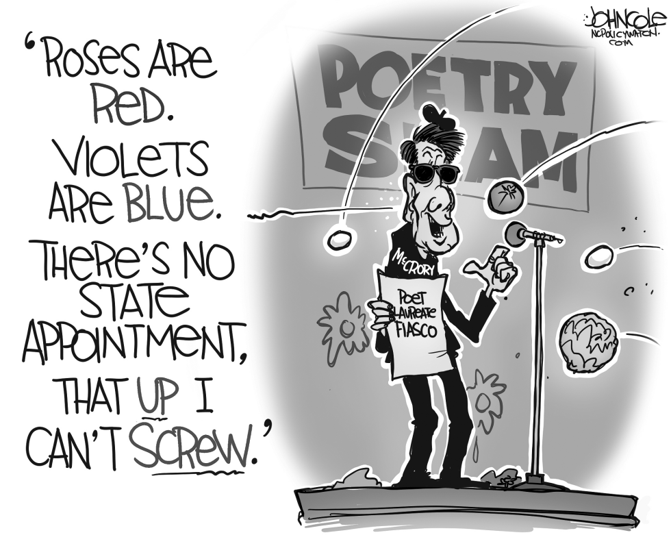 LOCAL NC -- McCrory's poetry slam BW