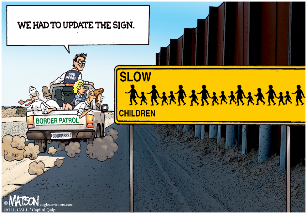 Slow Children Border Crossing Sign-COLOR
