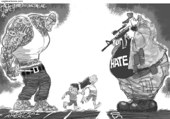 NO COUNTRY FOR YOUNG KIDS by Pat Bagley